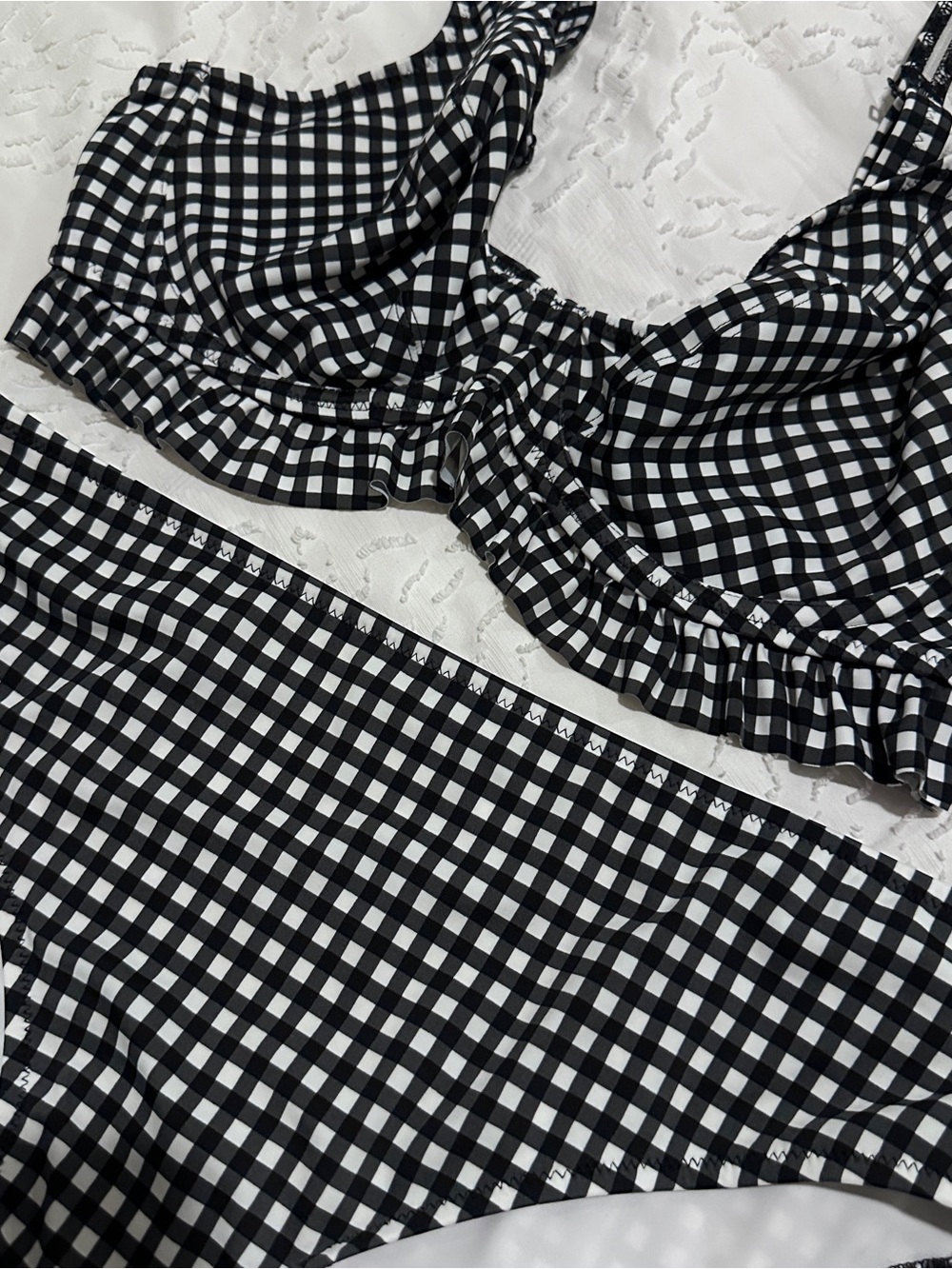 Freya Black and White Gingham Bikini